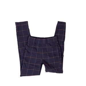 Active USA Grey Plaid Skinny Trousers | Elastic Waist Athleisure Pants | Women’s